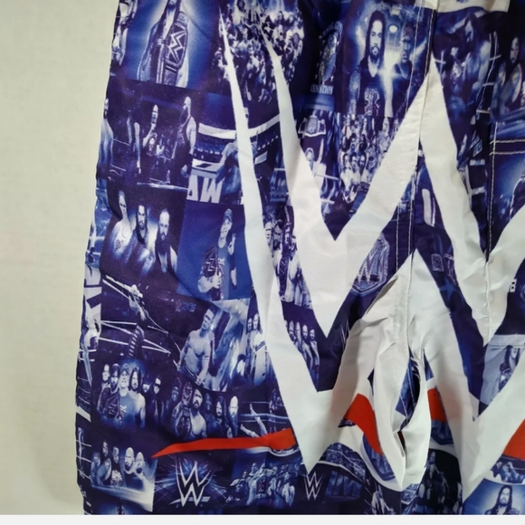Boy's Sz S Multicolored 3D Graphic Swimtrunks Featuring Smackdown WWE SuperStars - Picture 11 of 12